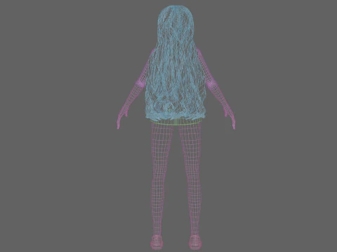 Pretty cute girl V37463 3D Model