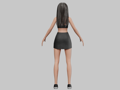 Pretty standard girl V29915 Modèle 3D