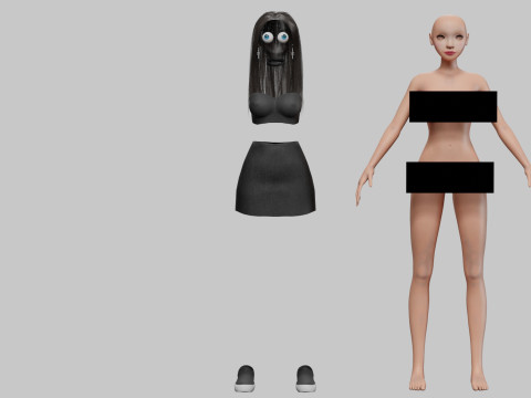 Pretty standard girl V29915 Modèle 3D