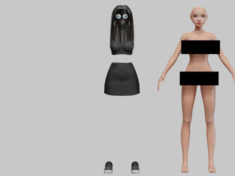 Pretty standard girl V29915 3D Model