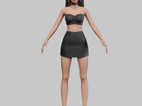 Pretty standard girl V29915 Modèle 3D
