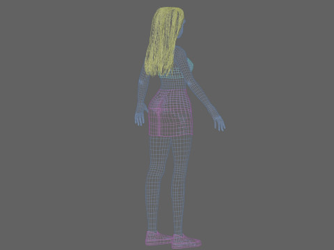 Pretty standard girl V29915 Modèle 3D