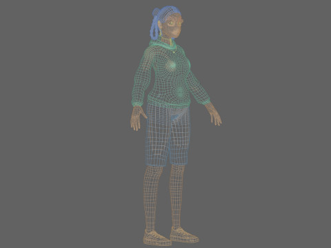 Pretty stylized girl V32015 3D 모델