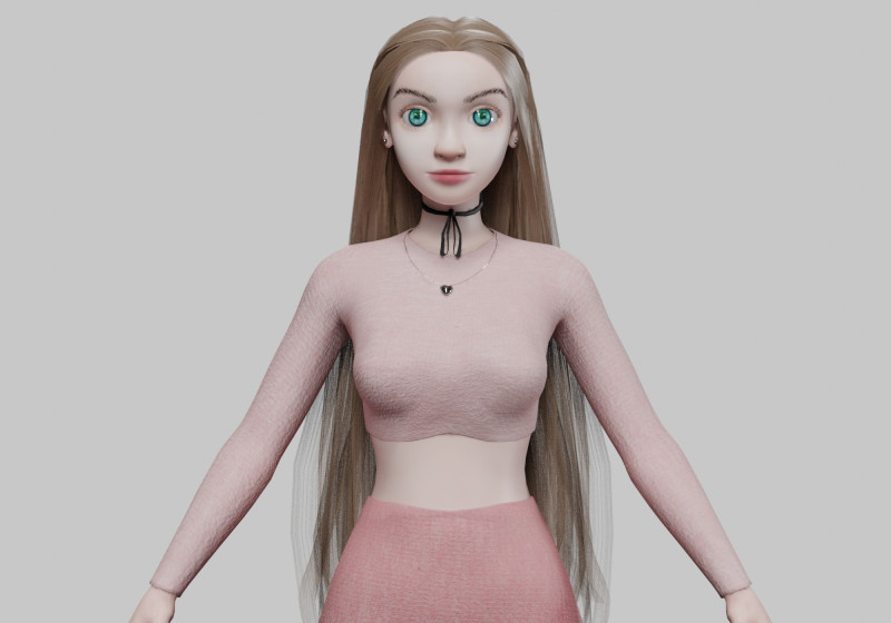 Pretty sweet girl V31962 Modèle 3D .c4d .max .obj .3ds .fbx .stl .blend 