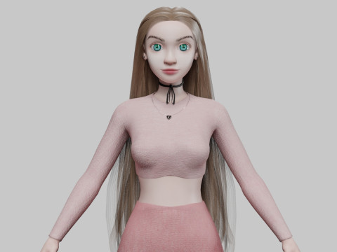 Pretty sweet girl V31962 3D Model