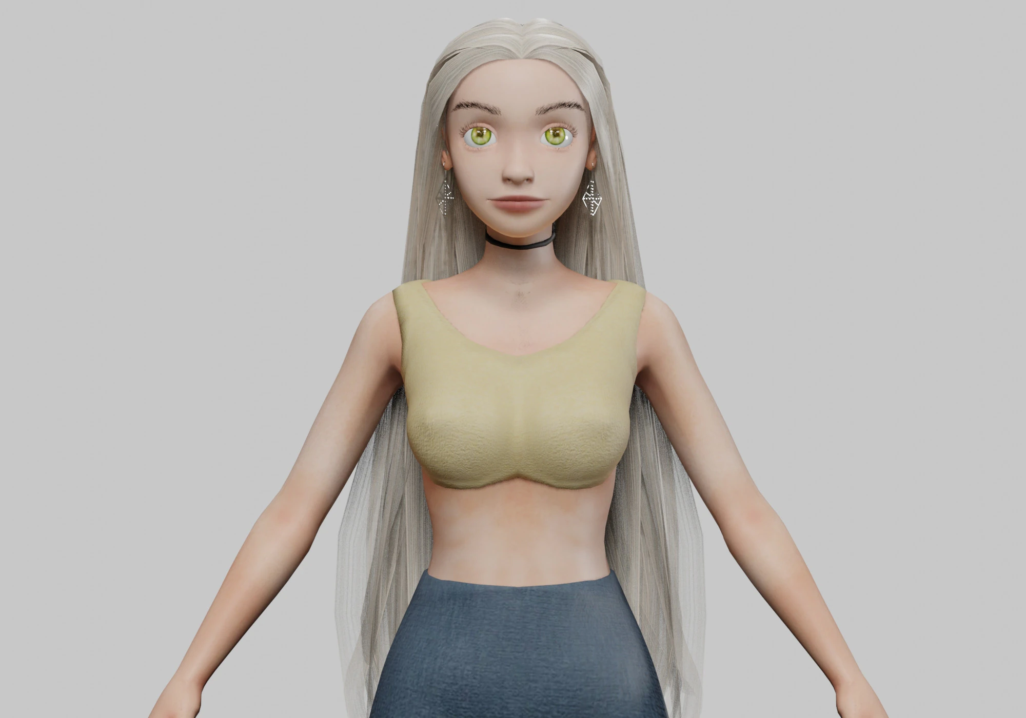 Pretty teen girl V33125 3D Model .c4d .max .obj .3ds .fbx .stl .blend 