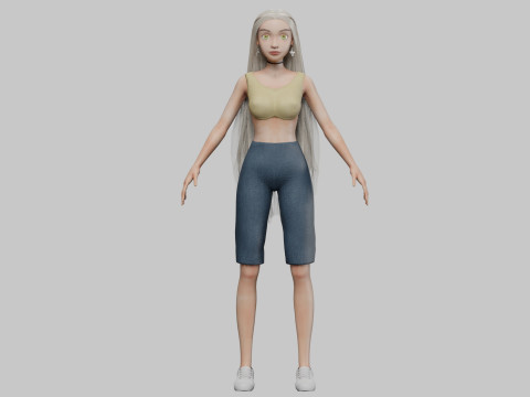 Pretty teen girl V33125 3D Model