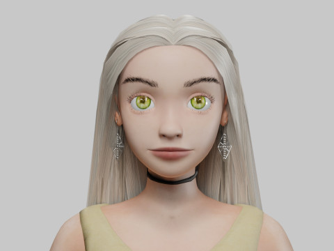 Pretty teen girl V33125 3D Model