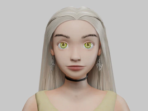 Pretty teen girl V33125 3D Model