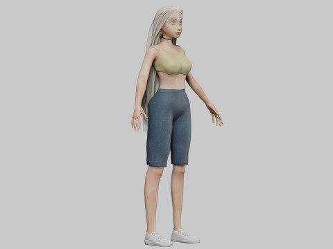 Pretty teen girl V33125 3D Model