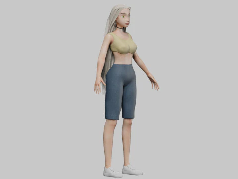 Pretty teen girl V33125 3D Model