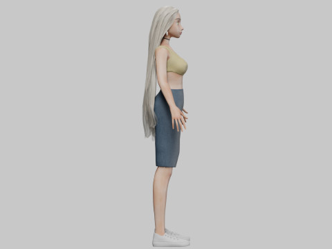 Pretty teen girl V33125 3D Model