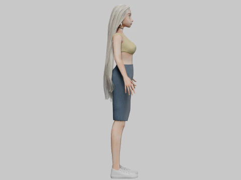 Pretty teen girl V33125 3D Model