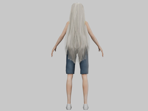Pretty teen girl V33125 3D Model