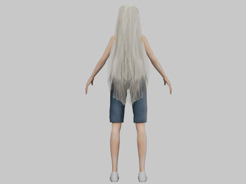 Pretty teen girl V33125 3D Model