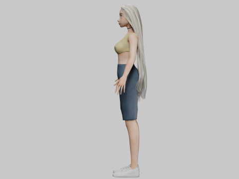 Pretty teen girl V33125 3D Model