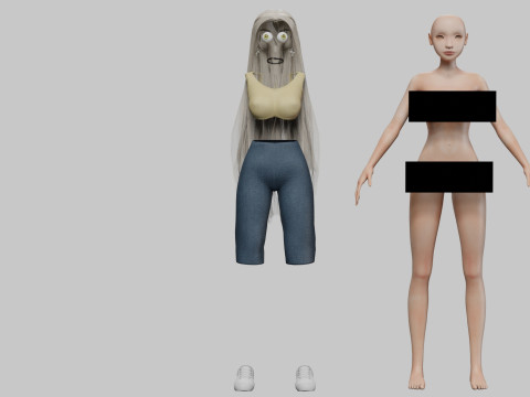 Pretty teen girl V33125 3D Model
