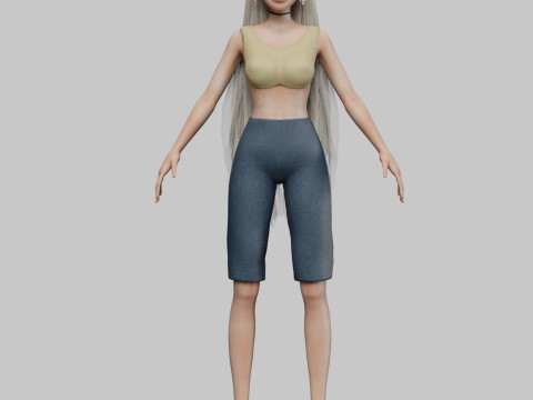 Pretty teen girl V33125 3D Model