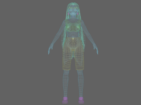 Pretty teen girl V33125 3D Model