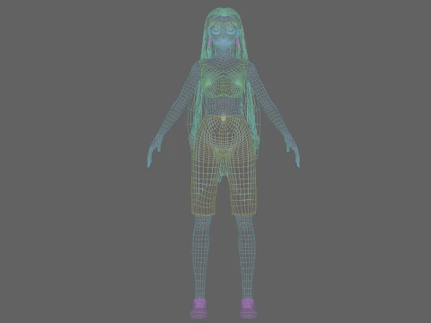 Pretty teen girl V33125 3D Model