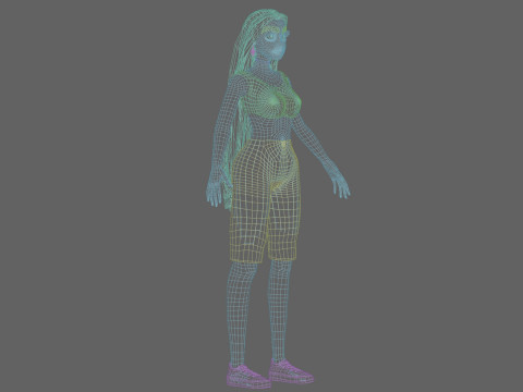 Pretty teen girl V33125 3D Model