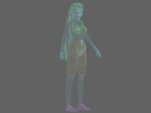 Pretty teen girl V33125 3D Model
