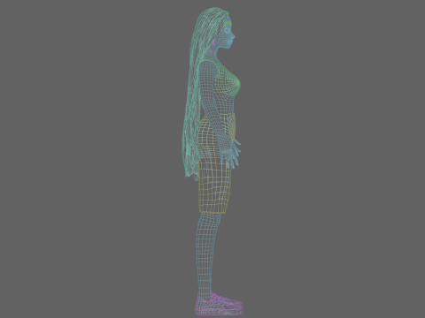 Pretty teen girl V33125 3D Model
