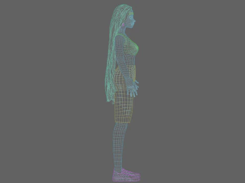 Pretty teen girl V33125 3D Model