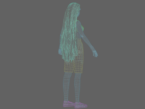 Pretty teen girl V33125 3D Model