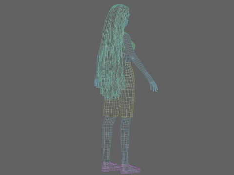 Pretty teen girl V33125 3D Model
