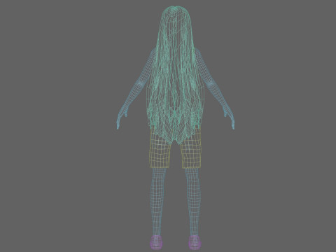 Pretty teen girl V33125 3D Model
