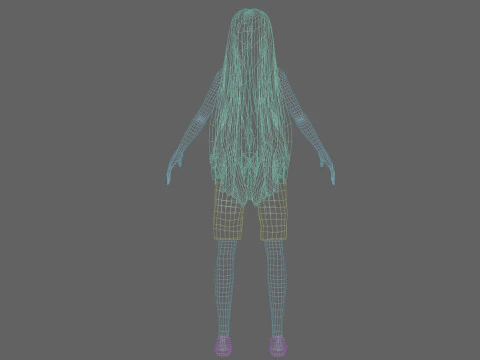 Pretty teen girl V33125 3D Model