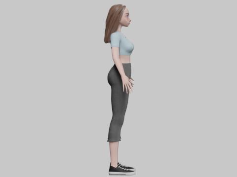 Pretty young girl V29248 3D Modell