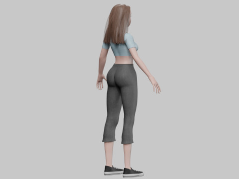 Pretty young girl V29248 3D Modell