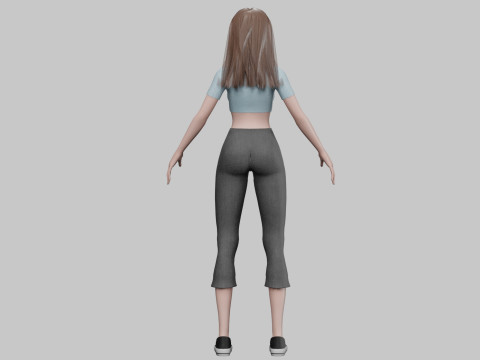 Pretty young girl V29248 3D Modell