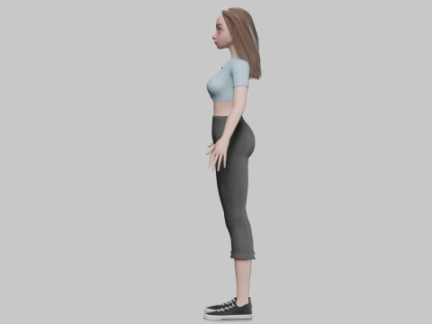 Pretty young girl V29248 3D Modell