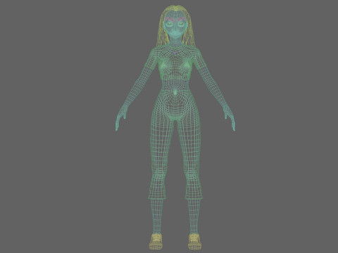 Pretty young girl V29248 3D Modell