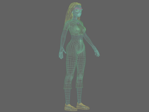 Pretty young girl V29248 3D Modell