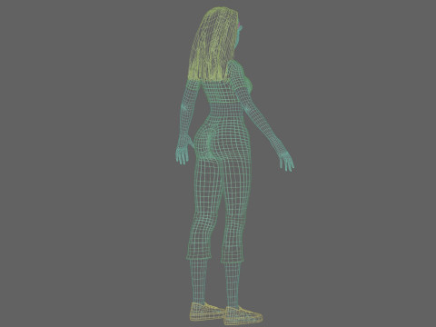 Pretty young girl V29248 3D Modell