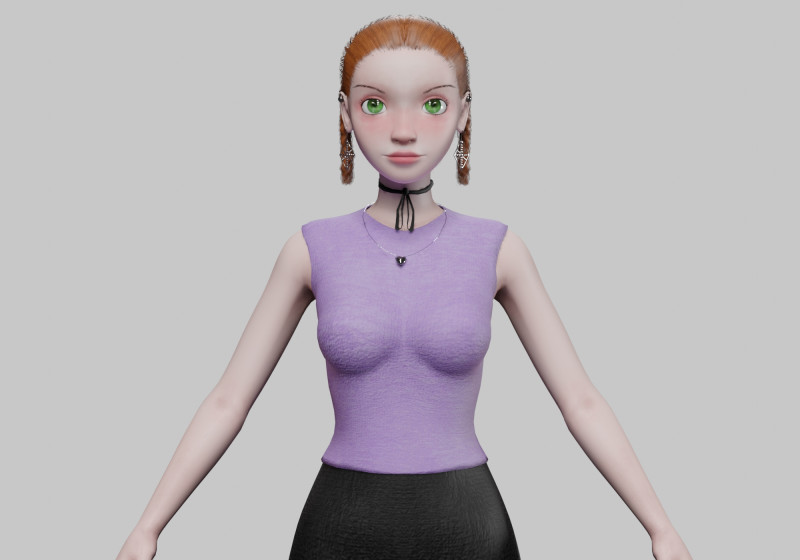 Standard pretty girl V26894 3D Model .c4d .max .obj .3ds .fbx .stl .blend 