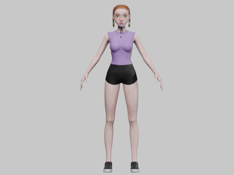 Standard pretty girl V26894 3D Model