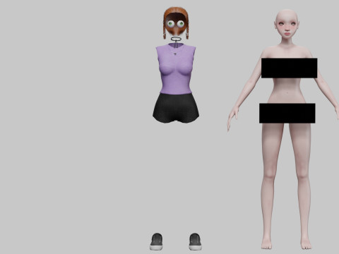 Standard pretty girl V26894 3D Model