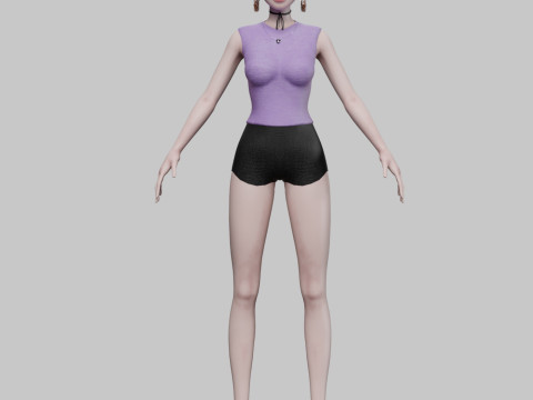 Standard pretty girl V26894 3D Model