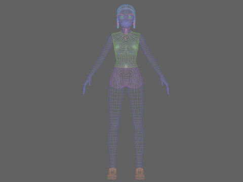 Standard pretty girl V26894 3D Model