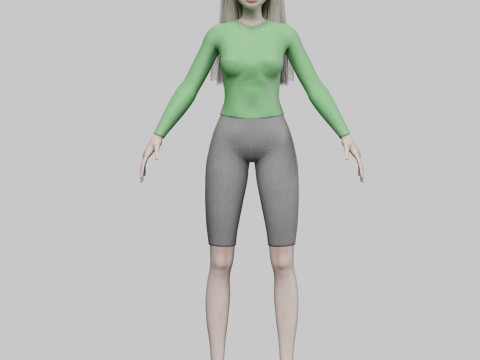 Stylized pretty girl V27976 3D Model