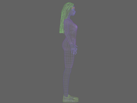 Stylized pretty girl V27976 3D Model