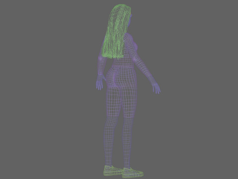 Stylized pretty girl V27976 3D Model