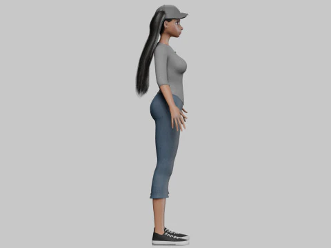 Sweet cartoon girl V27508 3D Model
