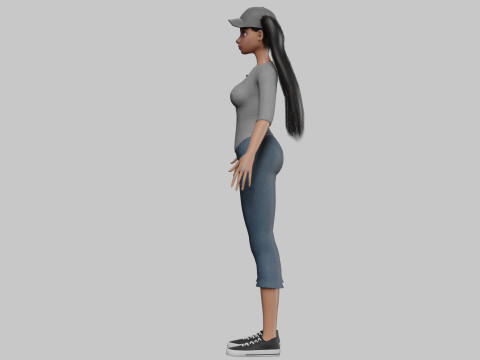 Sweet cartoon girl V27508 Modèle 3D
