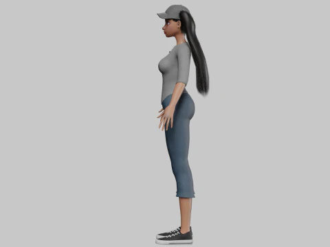 Sweet cartoon girl V27508 3D Model